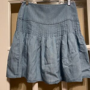LOFT Light Blue A-Line Skirt